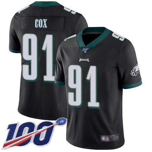 Men Philadelphia Eagles #91 Fletcher Cox Black Alternate Vapor Untouchable NFL Jersey Limited Player->nfl t-shirts->Sports Accessory